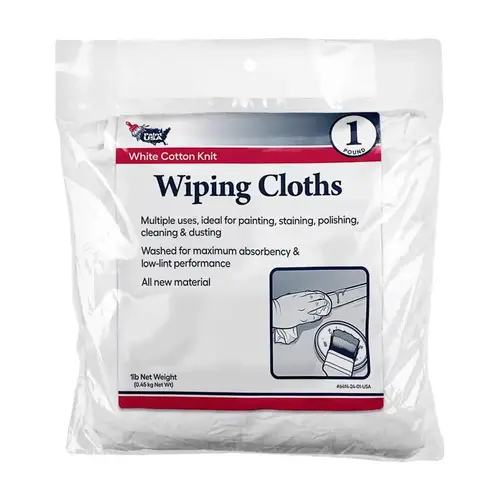 Wiping Cloth Cotton Knit 1 lb White Wiping Cloth Cotton Knit 1 lb White