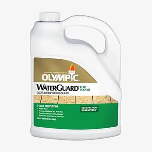 OLYMPIC POOL ACCESSORIES 55260XIA/01 Waterproofer Wood Protector WaterGuard Low Luster Clear Oil-Based 1 gal Clear