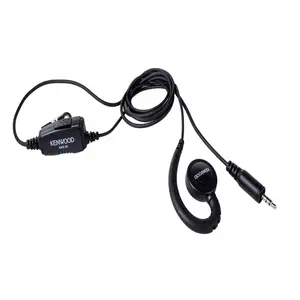 Kenwood USA Corp. KHS-34 C-Ring Ear Hanger with PTT and Mic Single Pin Compatible with PKT-23 Black