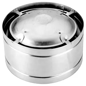 SELKIRK 104802 Hi-Wind Top 4" D X 10" L Aluminum/Galvanized Steel Silver