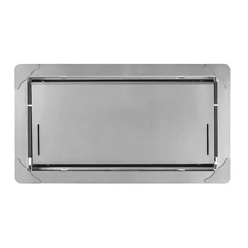Flood Vent 8" H X 16" W Silver Stainless Steel Silver Gray