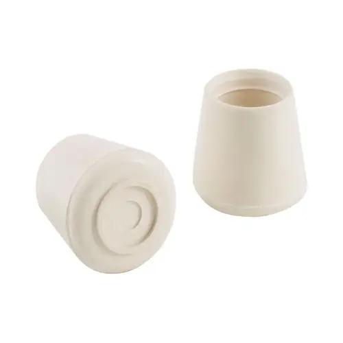 Leg Tip Rubber White Round White - pack of 6 Leg Tip Rubber White Round White - pack of 6