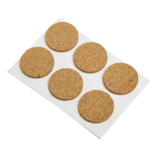 Protective Pad Cork Self Adhesive Brown Round 3/4" W Brown Protective Pad Cork Self Adhesive Brown Round 3/4" W Brown