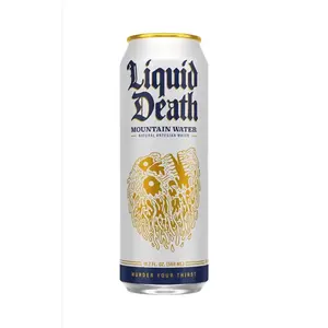 Liquid Death 00079-XCP8 Mountain Water, 19.2 oz. - pack of 8
