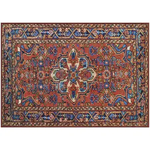 Gel Pro 107-1-2434-EHVR Floor Mat NeverMove Esther 34" L X 24" W Vintage Red Tribal Polyester Vintage Red