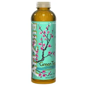 AriZona Beverages 1004908-XCP24 Beverage AriZona s Green Tea with Ginseng and Honey 20 oz - pack of 24