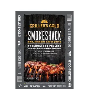 Griller's Gold GGSM20 BBQ Wood Pellet All Natural Smokeshack 20 lb