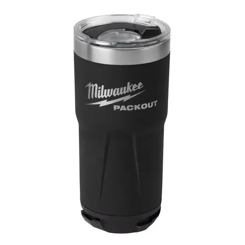 PACKOUT Tumbler, 20 oz, Sliding Magnetic Lid, Metal, Black, Insulated PACKOUT Tumbler, 20 oz, Sliding Magnetic Lid, Metal, Black, Insulated