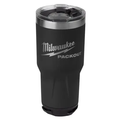 PACKOUT Tumbler, 30 oz, Sliding Magnetic Lid, Metal, Black, Insulated PACKOUT Tumbler, 30 oz, Sliding Magnetic Lid, Metal, Black, Insulated
