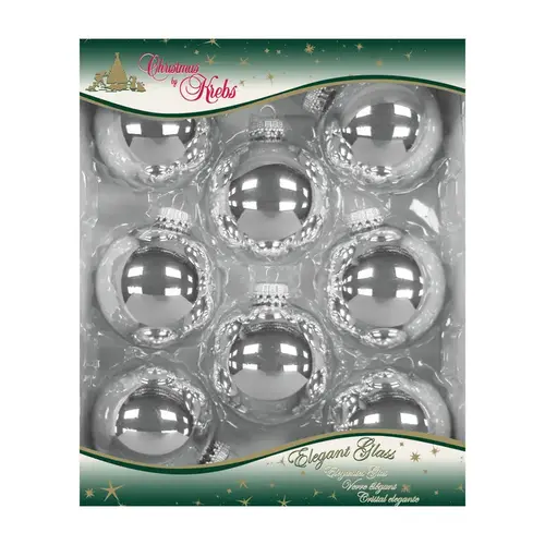 Ornament Bright Silver Ball Bright Silver