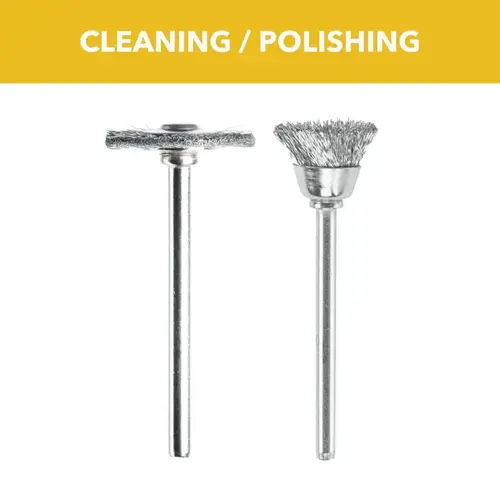 Carbon Steel Brush, Set of 2, 3/4 in and 1/2 in dia, 1.75 L, 15000 RPM Carbon Steel Brush, Set of 2, 3/4 in and 1/2 in dia, 1.75 L, 15000 RPM