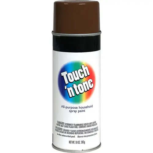 Spray Paint, Gloss, Leather Brown, 10 oz, Aerosol Can Spray Paint, Gloss, Leather Brown, 10 oz, Aerosol Can