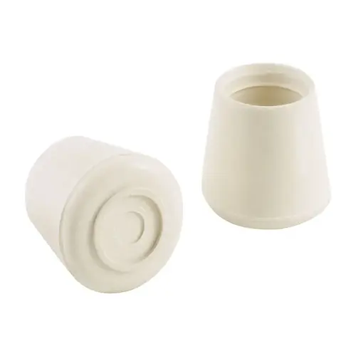 Furniture Leg Tip, Round, Rubber, Off-White, 7/8 in Dia - pack of 24 Furniture Leg Tip, Round, Rubber, Off-White, 7/8 in Dia - pack of 24