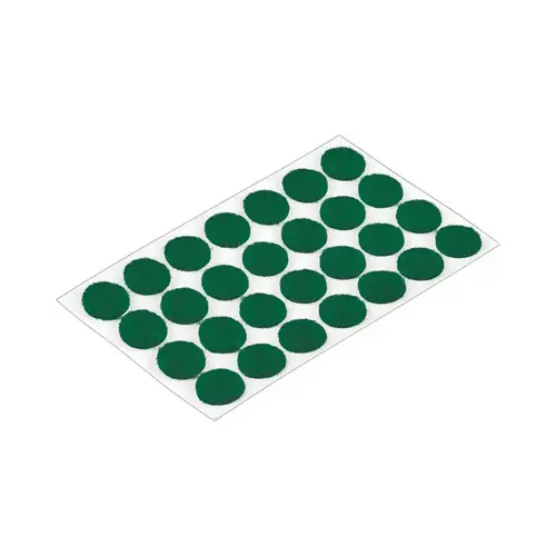 Furniture Pad, Felt Cloth, Green, 3/8 in Dia, Round - pack of 28 Furniture Pad, Felt Cloth, Green, 3/8 in Dia, Round - pack of 28
