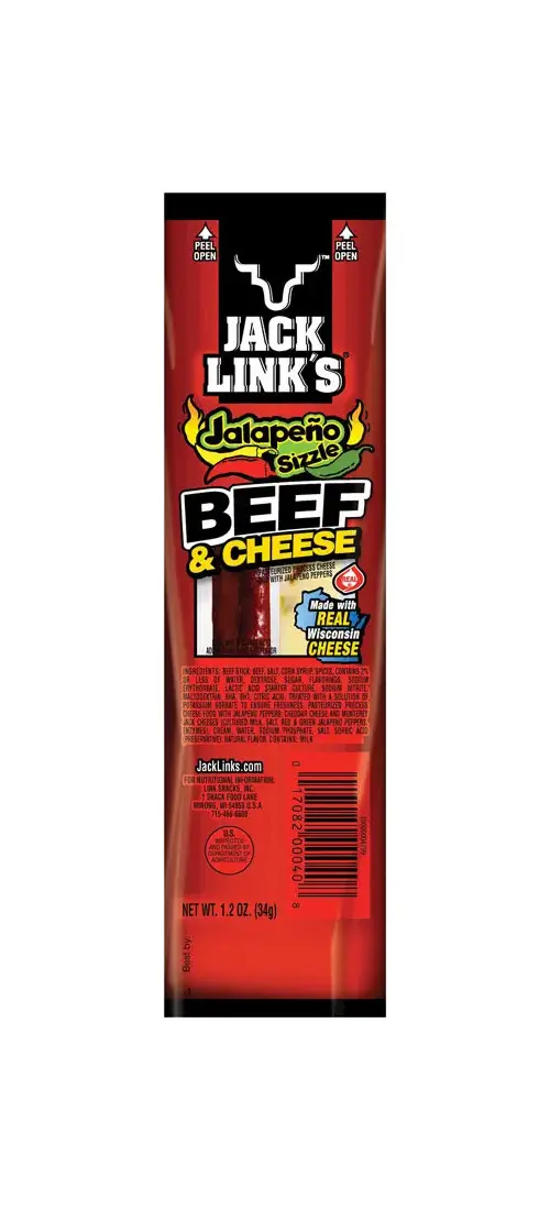 Jack Link's 01040 Meat Snacks, Jalapeno Sizzle Beef & Cheese Combo