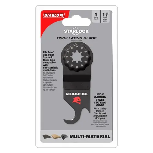 Oscillating Blade Starlock 1-1/4" W High Carbon Steel Hook Knife Round Multi-Material Oscillating Blade Starlock 1-1/4" W High Carbon Steel Hook Knife Round Multi-Material
