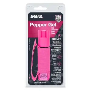 Sabre P-22J-PK-02 Gel Pepper Spray Runner Pink Plastic Pink