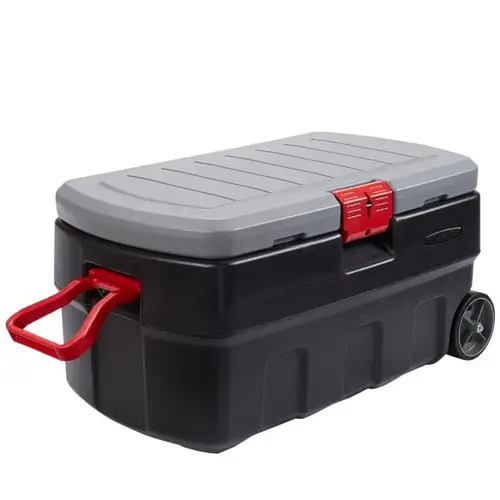Storage Tote w/Wheels Rubbermaid 35 gal Black/Gray 36.19" H X 17.73" W X 19.5 Black/Gray Storage Tote w/Wheels Rubbermaid 35 gal Black/Gray 36.19" H X 17.73" W X 19.5 Black/Gray