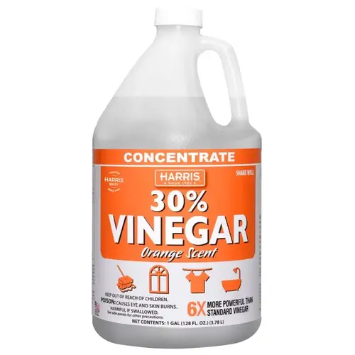 30% Cleaning Vinegar, 128 oz Bottle, Liquid, Pungent, Vinegar, Clear - pack of 4