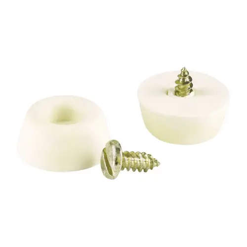 Surface Guard Screw Bumper, 7/8 in, Round, Rubber, Off-White - pack of 24 Surface Guard Screw Bumper, 7/8 in, Round, Rubber, Off-White - pack of 24