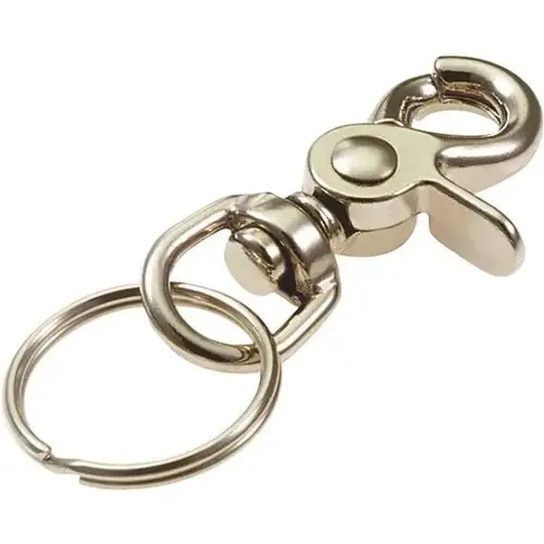 Trigger Snap Key Clip, Nickel Plated Zinc, 1/card ( cards - pack of 5 Trigger Snap Key Clip, Nickel Plated Zinc, 1/card ( cards - pack of 5