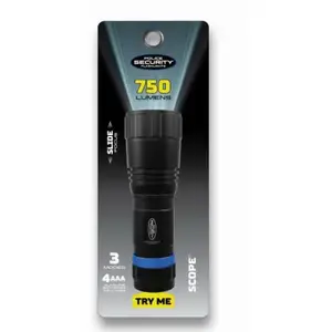 POLICE SECURITY FLASHLIGHTS 98699 Scope Flashlight, 750 Lumens, 3 Modes, 4 AAA Batteries