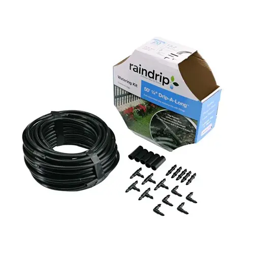 Kit Drip-A-Long Drip Irrigation Plant Watering Black Kit Drip-A-Long Drip Irrigation Plant Watering Black
