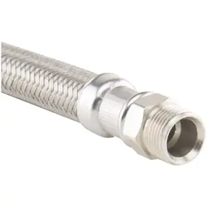 BrassCraft B1-20KC F 3/8 in. Compression x 3/8 in. O.D. Compression with Nut and Sleeve x 20 in. Braided Polymer Faucet Connector