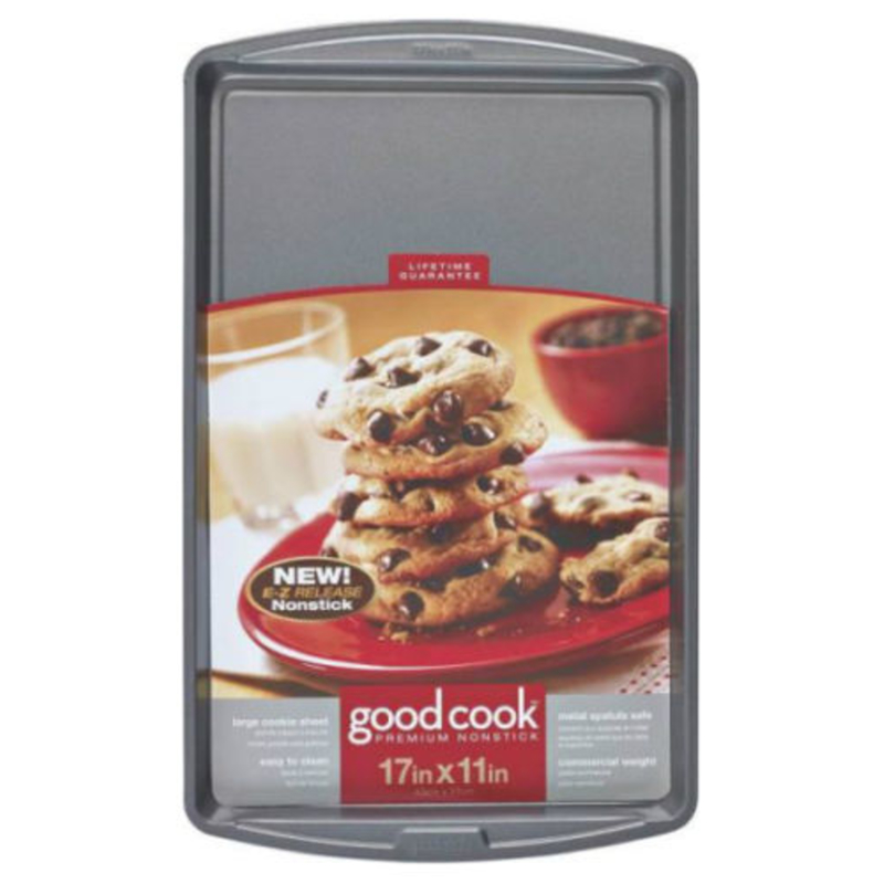 Good Cook 04022 Cookie Sheet, 17 in L, 11 in W, Steel Gray