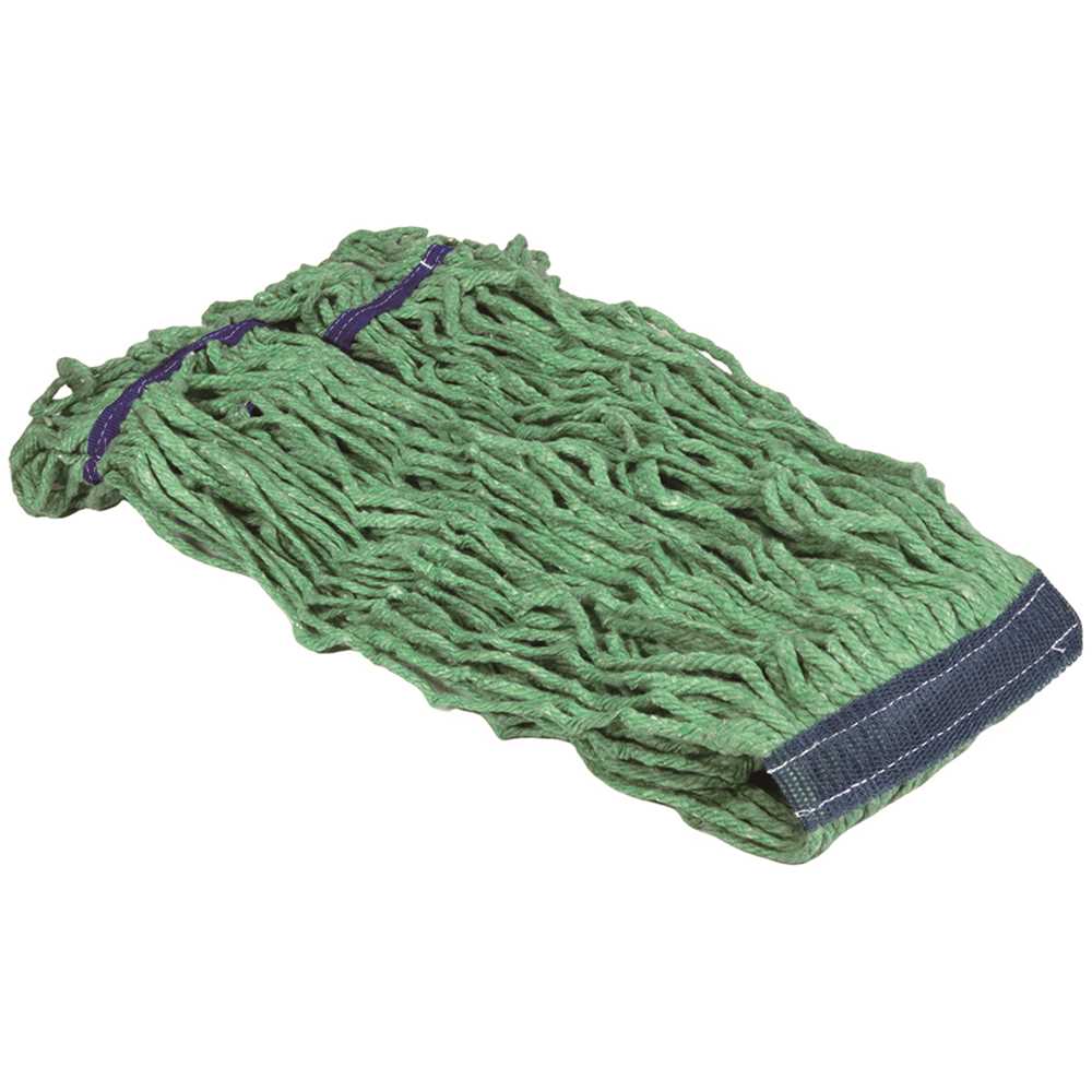 Renown LX22007 Medium 20oz Green Blended Looped String Mop, 1 in. Headband