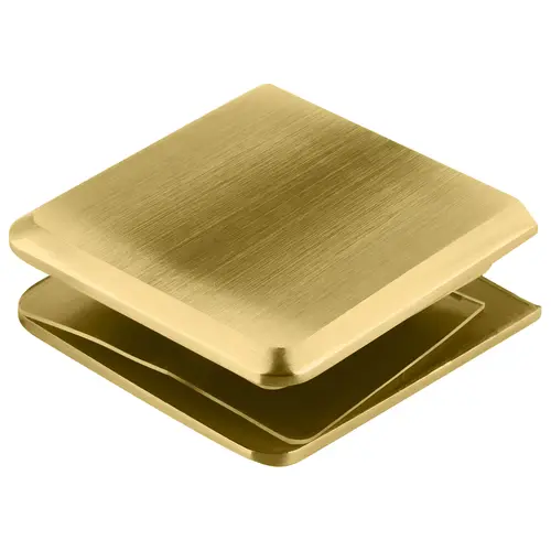 CRL BCU4SB Satin Brass Beveled Hole-in-Glass Style Wall Mount Heavy-Duty Glass Clamp Satin Brass Beveled Hole-in-Glass Style Wall Mount Heavy-Duty Glass Clamp