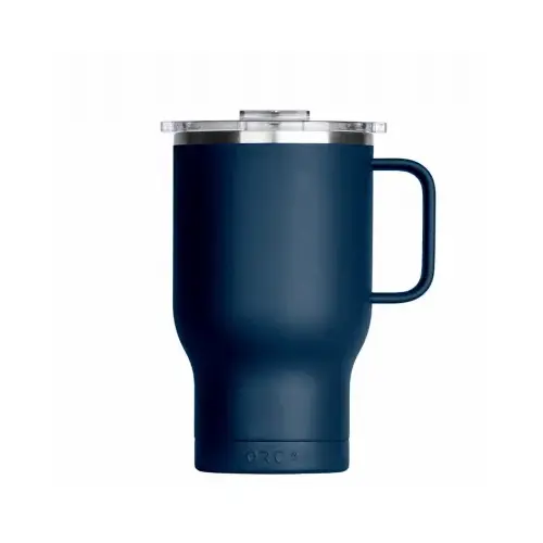 Traveler Series Coffee Mug, 24 oz Capacity, Whale Tail Flip Lid, Stainless Steel, Navy, Insulated Traveler Series Coffee Mug, 24 oz Capacity, Whale Tail Flip Lid, Stainless Steel, Navy, Insulated