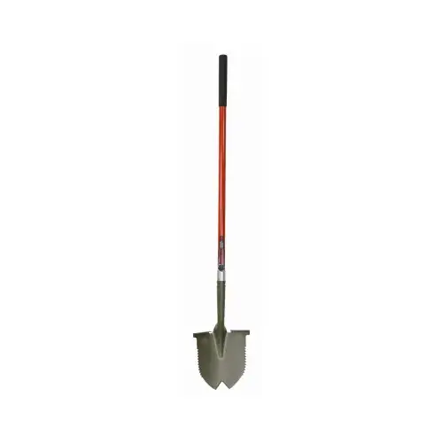 Root Slayer Round XL Garden Shovel, Inverted V Cutting Blade