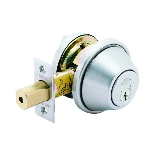 One Sided Grade 2 Deadbolt Satin Nickel Finish One Sided Grade 2 Deadbolt Satin Nickel Finish
