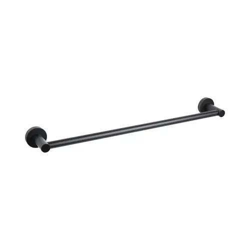 24" Towel Bar with Flat Round Roses Satin Nickel Finish