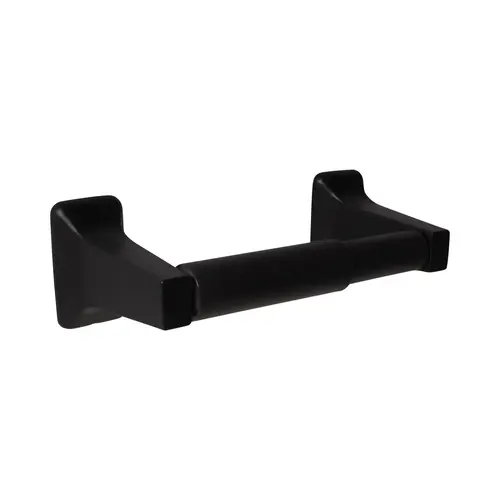 Corona Collection Surface Paper Holder with Black Roller Matte Black Finish Corona Collection Surface Paper Holder with Black Roller Matte Black Finish