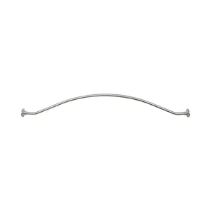 Pamex BSRSN573 5' Spacious Curved Shower Rod Satin Nickel Finish