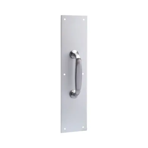 3-1/2" x 15" Solid Brass Pull Plate Satin Nickel Finish