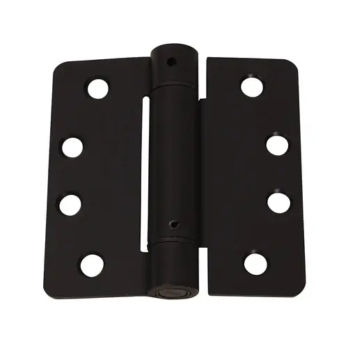 4" x 4" 1/4" Radius Corner UL Listed Spring Hinge Oil Rubbed Bronze Finish 4" x 4" 1/4" Radius Corner UL Listed Spring Hinge Oil Rubbed Bronze Finish