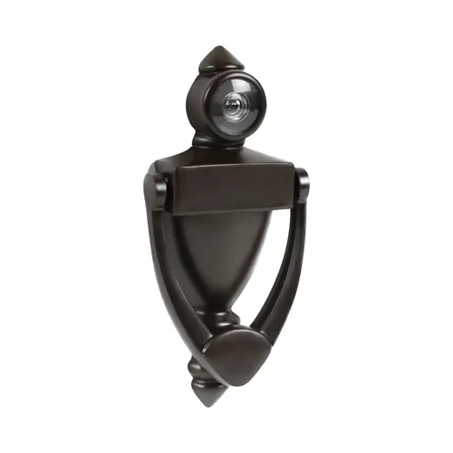 5-1/2" High Door Knocker with 180 Degree Viewer Oil Rubbed Bronze Finish 5-1/2" High Door Knocker with 180 Degree Viewer Oil Rubbed Bronze Finish