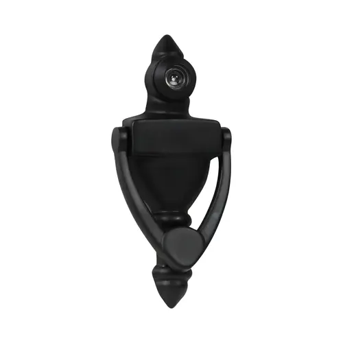 5-1/2" High Door Knocker with 180 Degree Viewer Matte Black Finish 5-1/2" High Door Knocker with 180 Degree Viewer Matte Black Finish