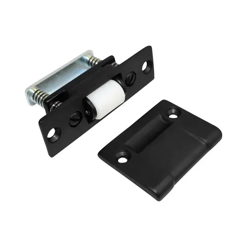 Heavy Duty Roller Catch with Full Lip Strike Matte Black Finish