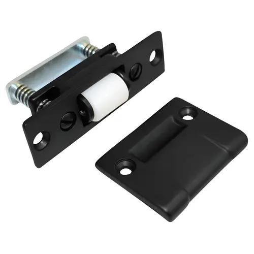 Heavy Duty Roller Catch with Full Lip Strike Matte Black Finish