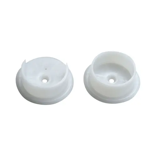 White Plastic Pole Socket Set for 1-3/8" Pole White Finish