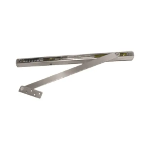 36" Concealed Overhead Stop, Heavy Duty, Friction Satin Stainless Steel Finish 36" Concealed Overhead Stop, Heavy Duty, Friction Satin Stainless Steel Finish