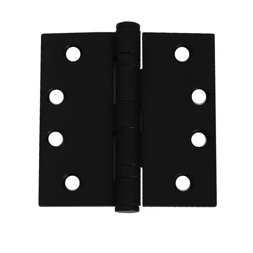 4" x 4" Square Corner 2 Ball Bearing Hinge Black Finish