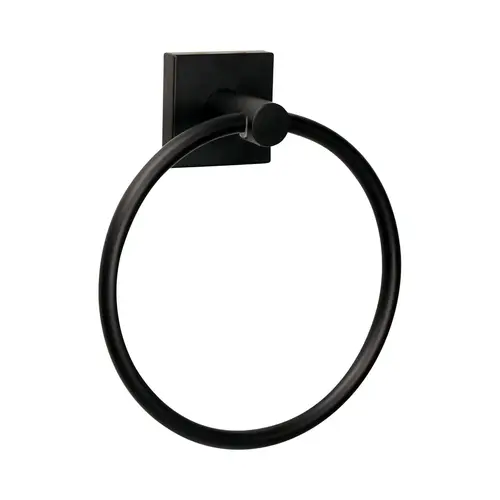 Vina Collection Metal Circle Towel Ring Black Finish