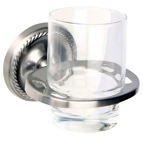 T/T Holder with Glass Tumbler Polished Chrome T/T Holder with Glass Tumbler Polished Chrome