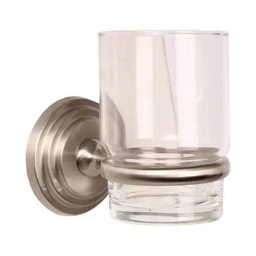 T/T Holder with Glass Tumbler Polished Brass T/T Holder with Glass Tumbler Polished Brass