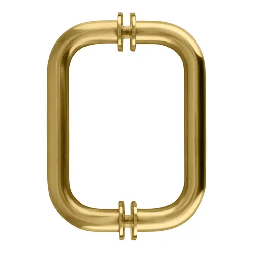 Satin Brass 6" BM Series Tubular Back-to-Back Pull Handle Satin Brass 6" BM Series Tubular Back-to-Back Pull Handle